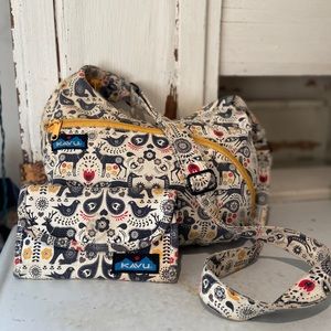 Kavu shoulder satchel and wallet